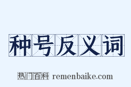 种号反义词是什么意思的图片